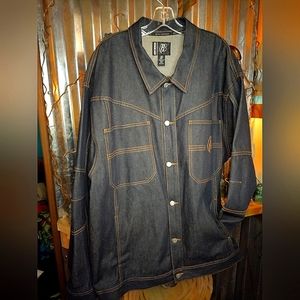 Men's RUFF RYDERS Dirty Denim Jacket XXL Thick Coat! Vintage (Like New) no tags